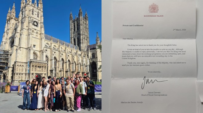 De Alagoas para Buckingham: estudante recebe carta assinada em nome do Rei Charles III