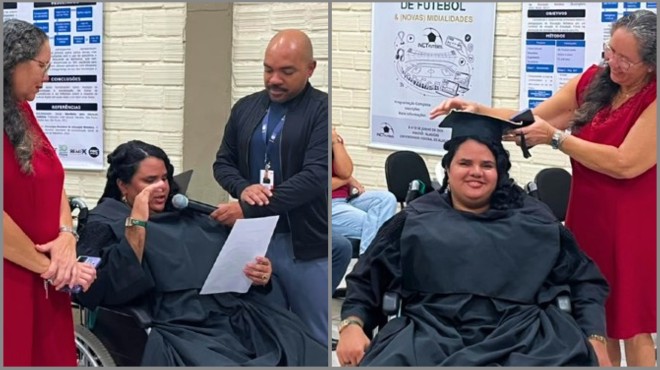Acidente interrompeu a formatura, mas não o sonho de Milene