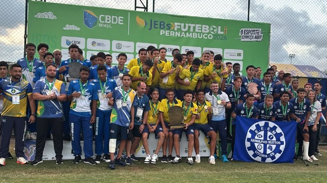 Equipe de futebol de Alagoas vence Jogos Escolares Brasileiros sub-18